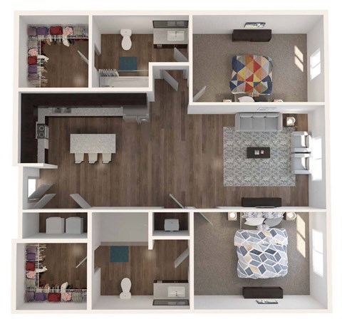 Lofts at Murray Hill 2 Bedroom Floor Plan